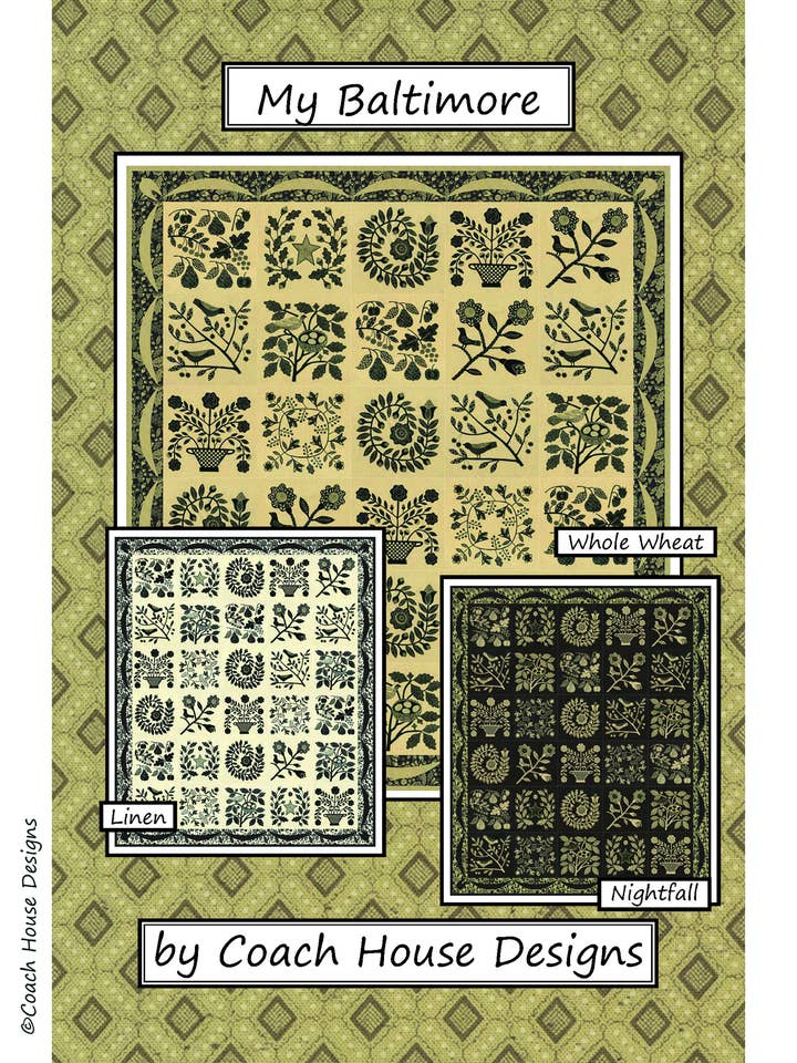 Motivo trapuntato My Baltimore per la vendita all'ingrosso da parte di Coach House Designs