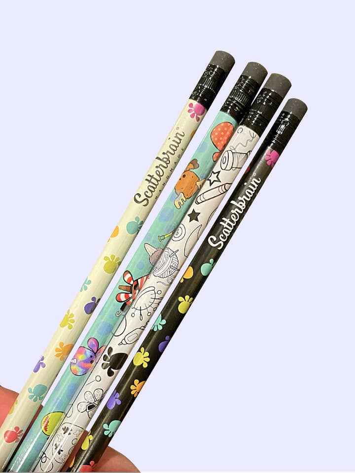 Pencil 4 Pack for wholesale by Scatterbrain