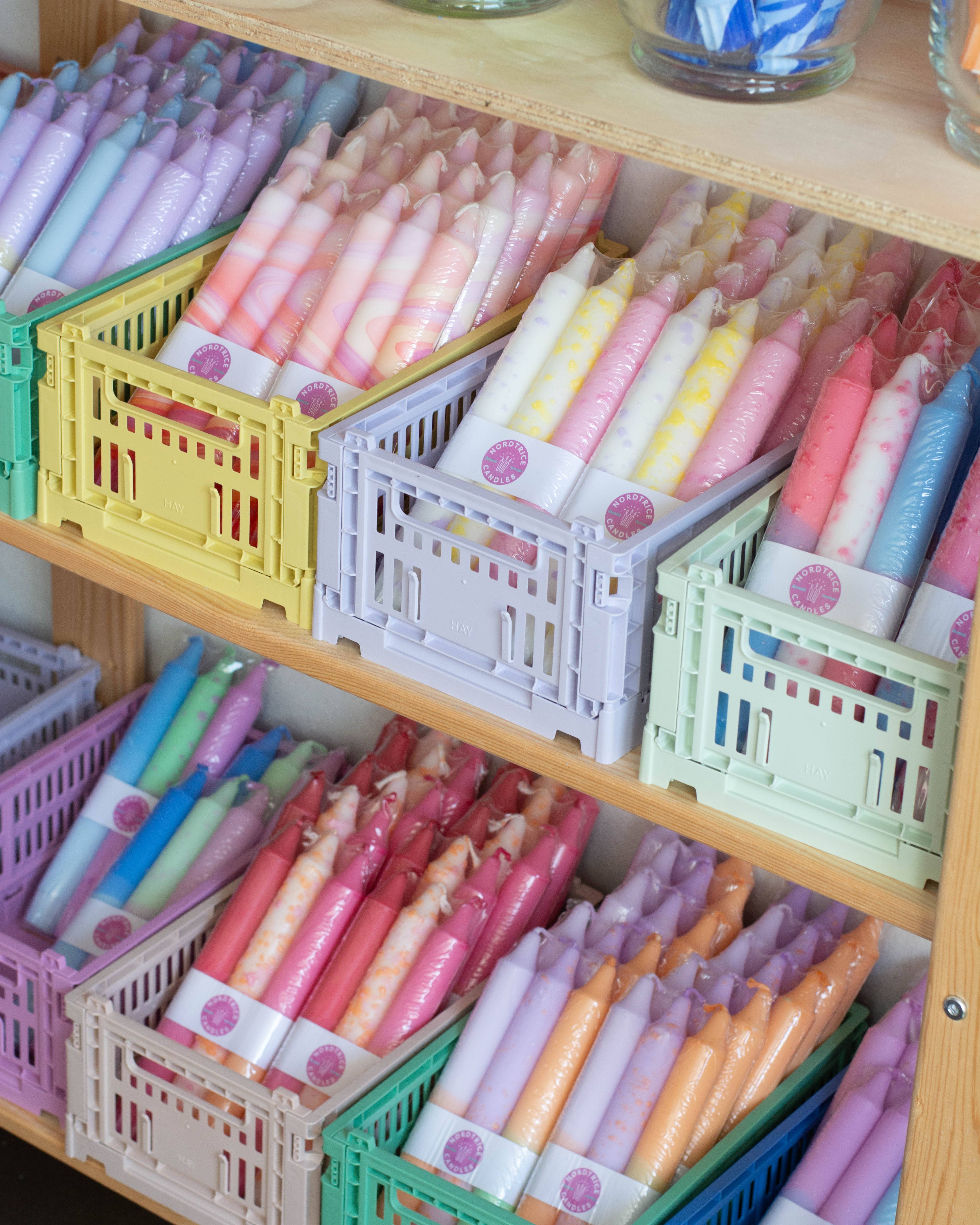 Nordtrice - Wholesale Tapered Candle/Candlestick - Taper candles- 3 pack/ summer sunset bright colors7