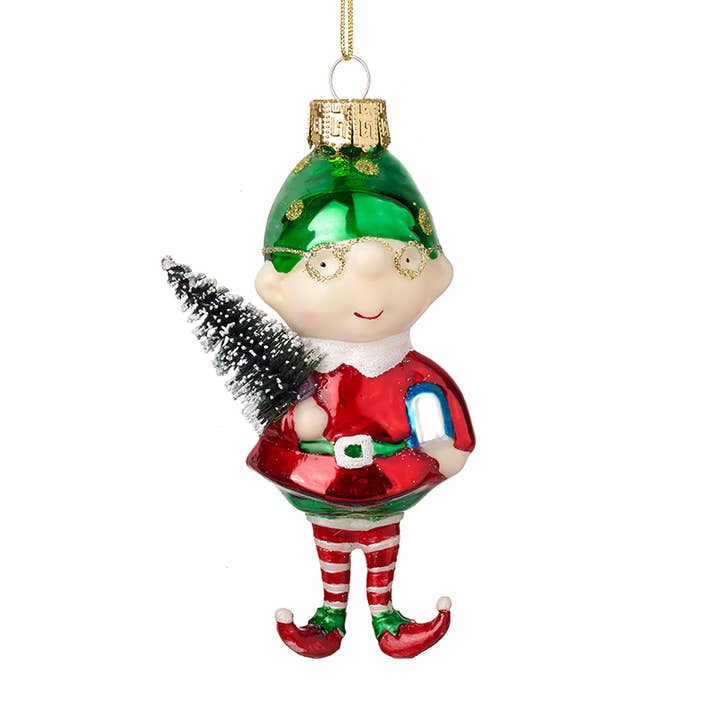 Heaven Sends – wholesale Ornament – GLASS ELF HANGER