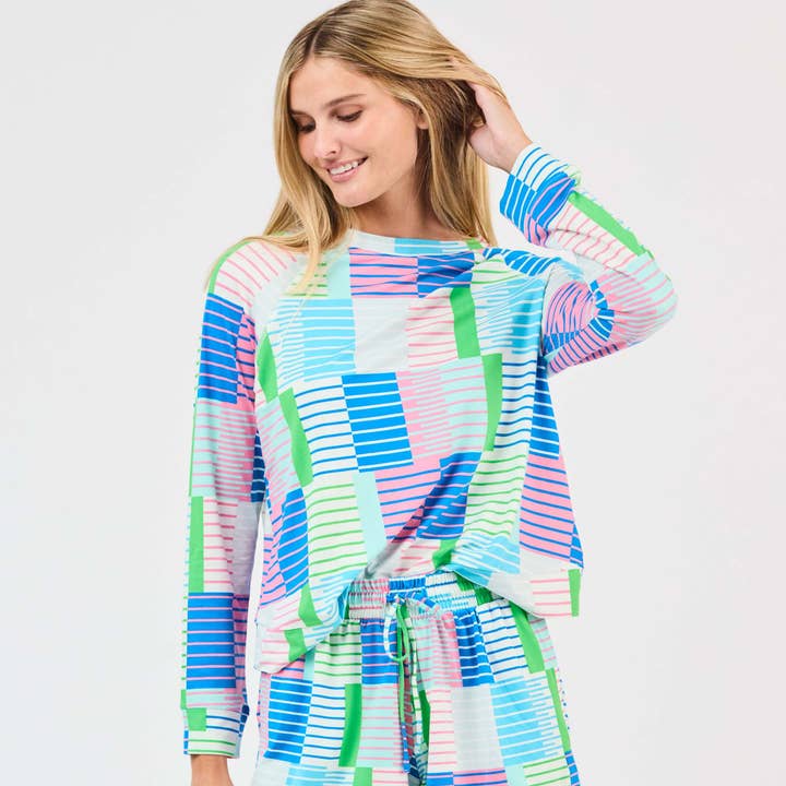 Dames Annie Pyjama Shorts Set | Yacht Club voor wholesale door Mary Square