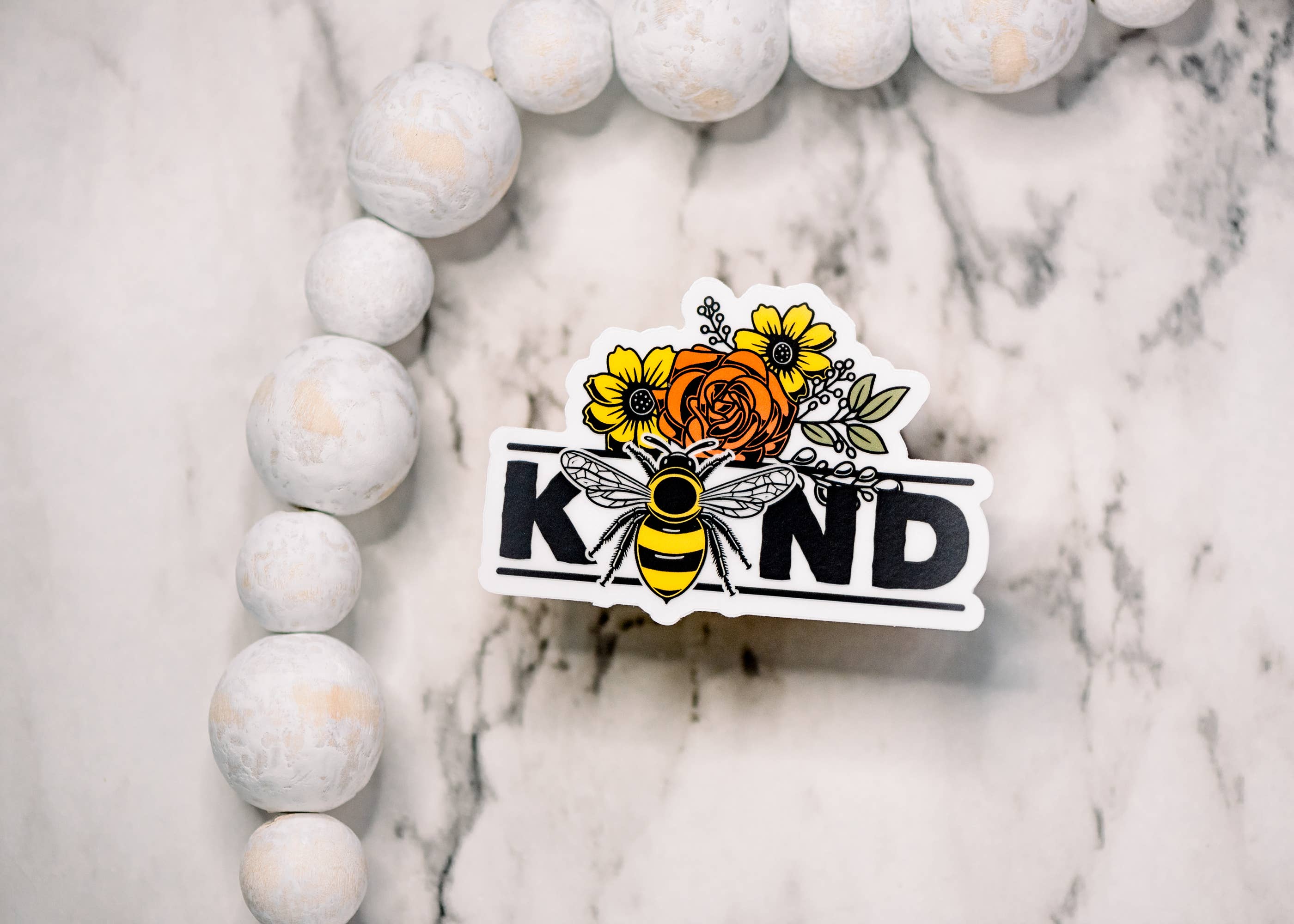 Savannah and James Co - Wholesale Sticker - Bee Kind Clear, Vinyl Sticker, 3x3 in.1