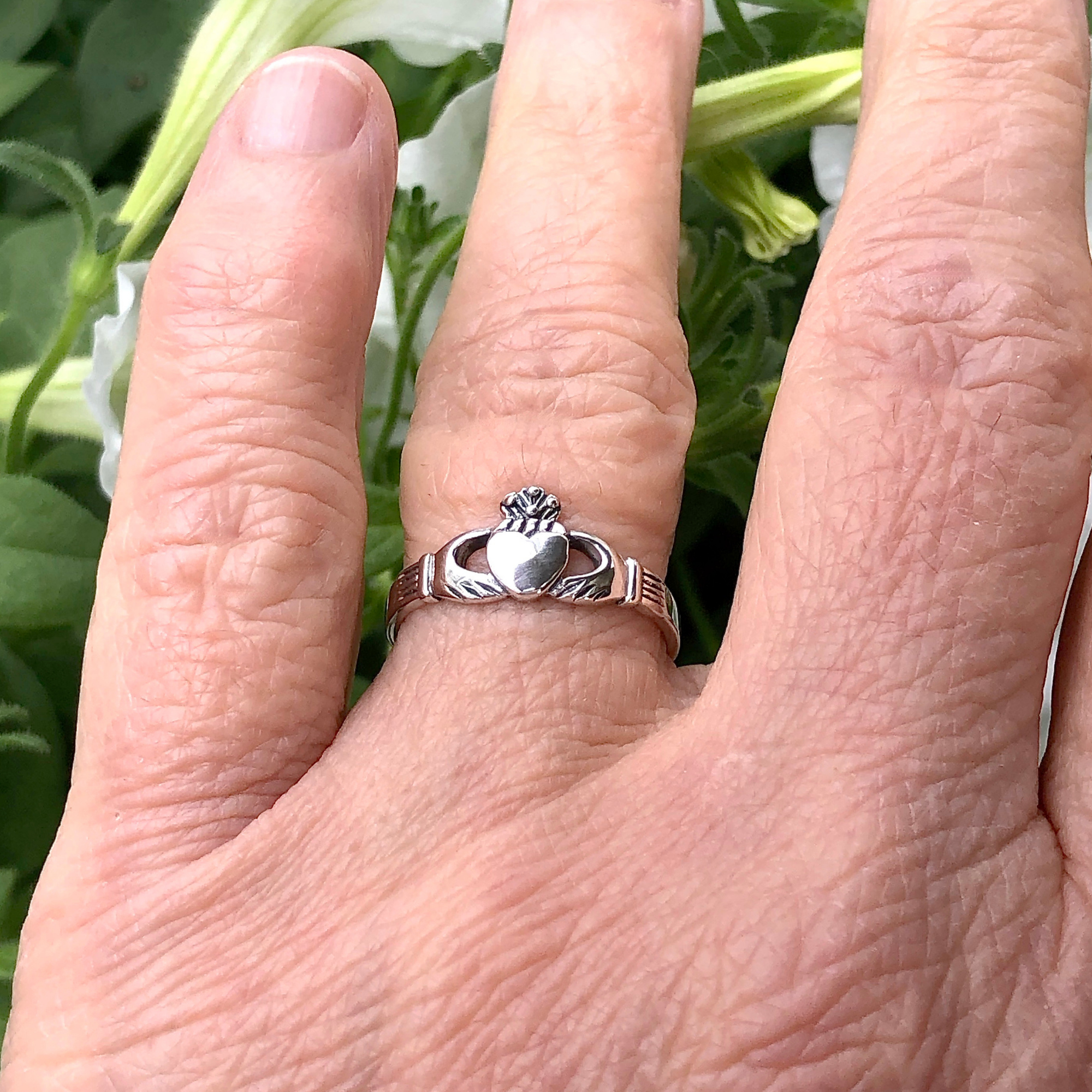 Moonrise Jewelry - Wholesale Band/Stacked Ring - R-26 Large Claddagh Ring9