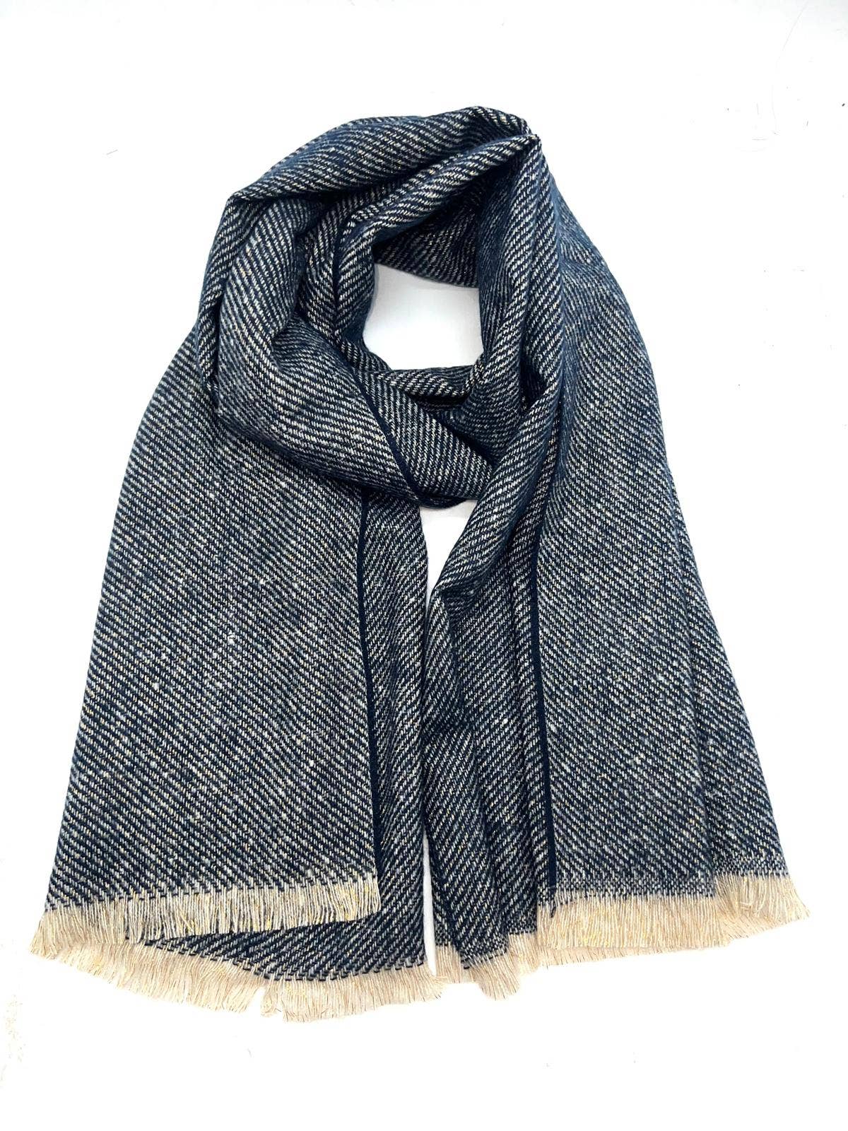 LINETA - Wholesale Scarf - Women's - HH-335 Plain scarf with lurex13