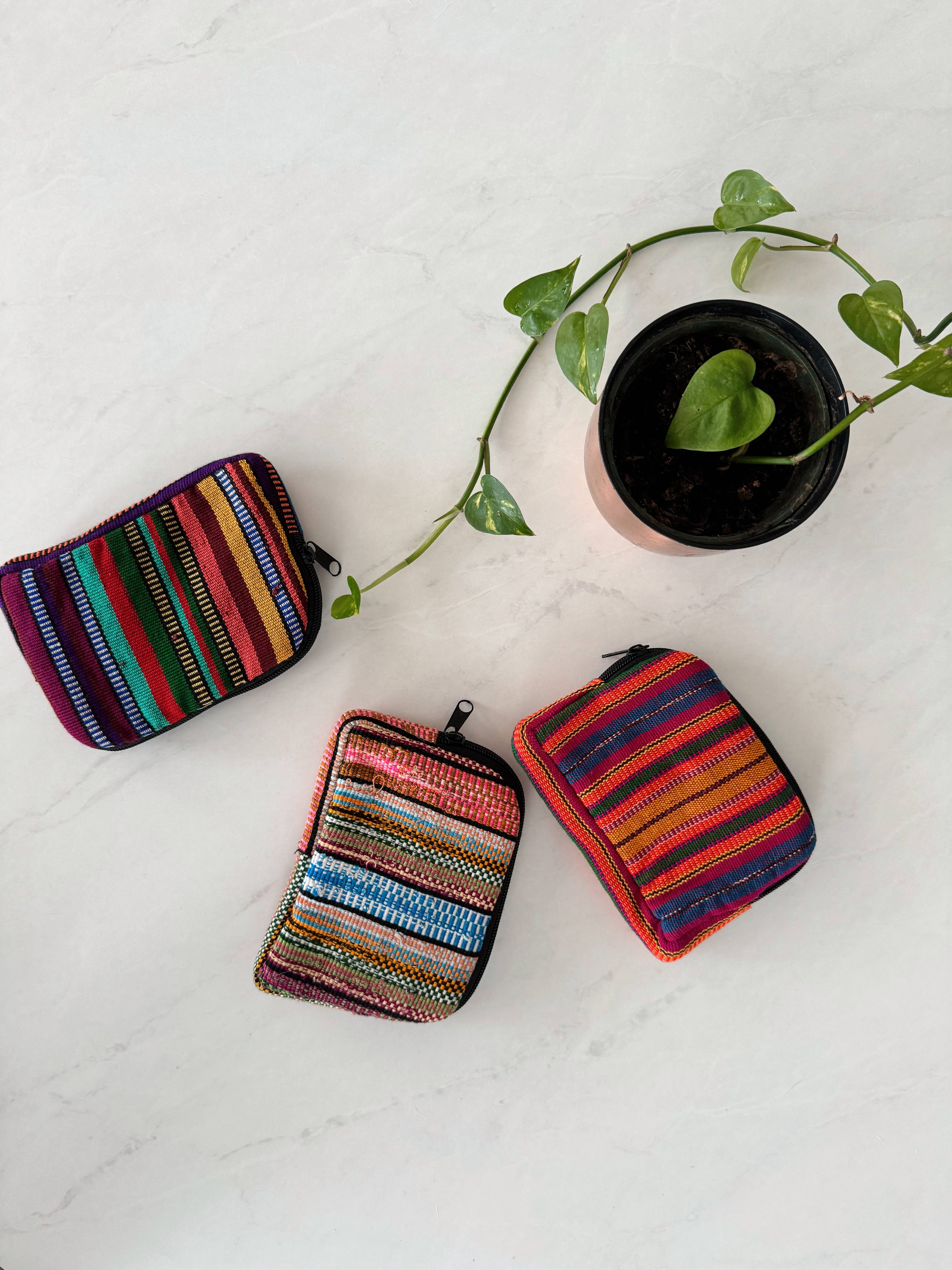 Pura Vida - Wholesale Makeup/Cosmetic Bag - Small Mexican Embroidered Flowers Cosmetic Bag | Boho Bag6