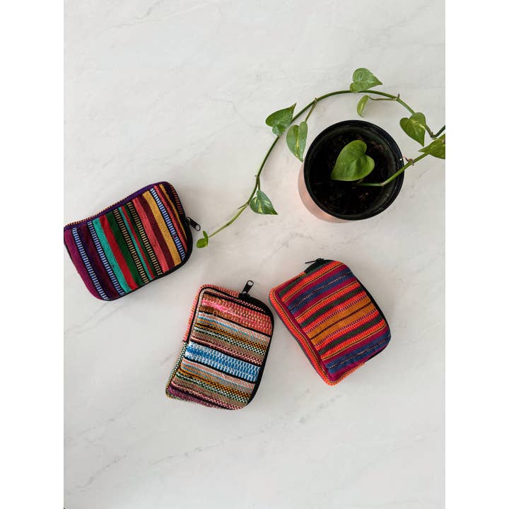 Pura Vida - Wholesale Makeup/Cosmetic Bag - Small Mexican Embroidered Flowers Cosmetic Bag | Boho Bag6