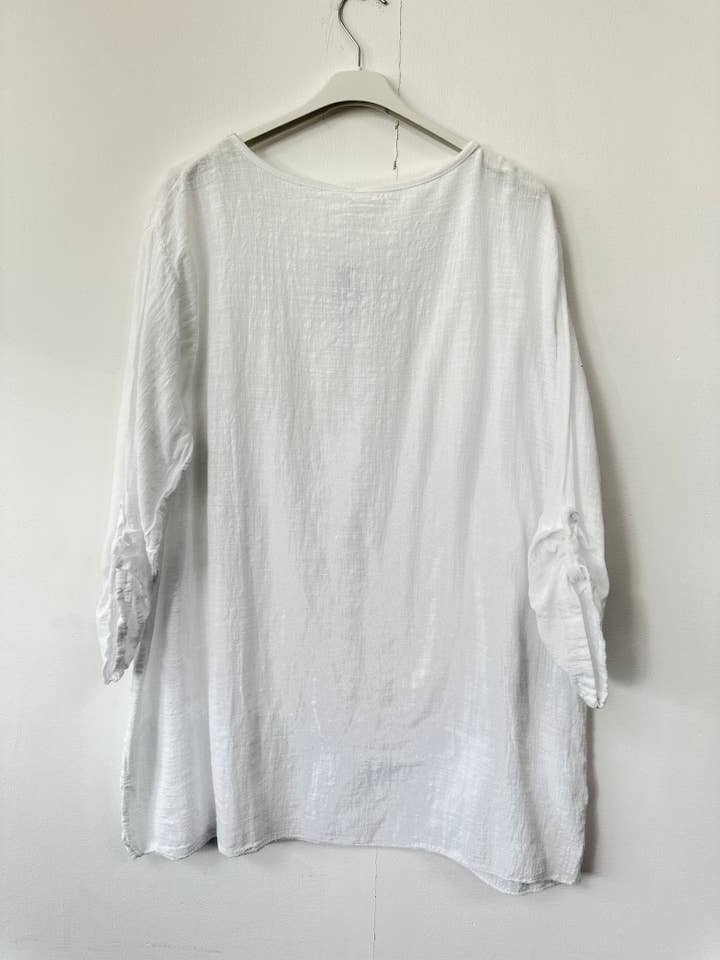 Miss Bold - Wholesale Tunic – Women’s - Italian Linen Viscose Lace Trim Tunic Top16