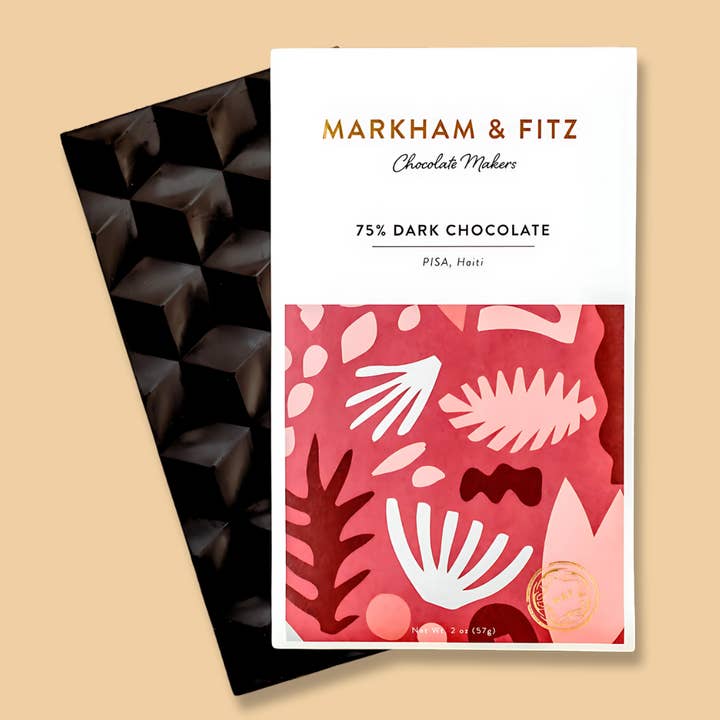 75% Haiti Dark Chocolate Bar for wholesale by Markham & Fitz Chocolate