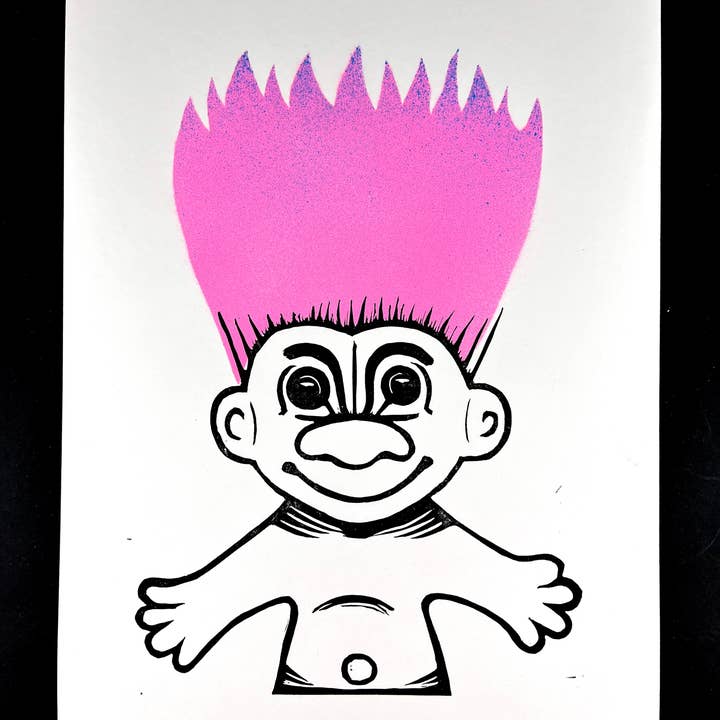 Pixel Palmer - Wholesale Art Print - Troll Dolls - Screen Print5