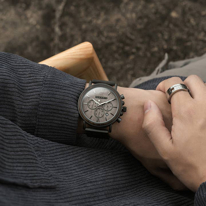 AvantWood - Wholesale Wrist Watch - Men's - Explorer S - Gun Metal - Men's Watch5