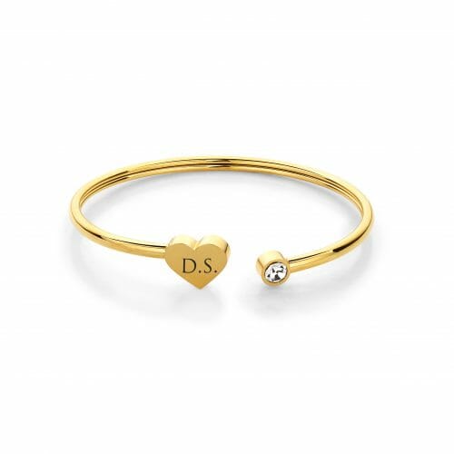 DUCETT - Wholesale Bangle Bracelet - Heart bangle gold0