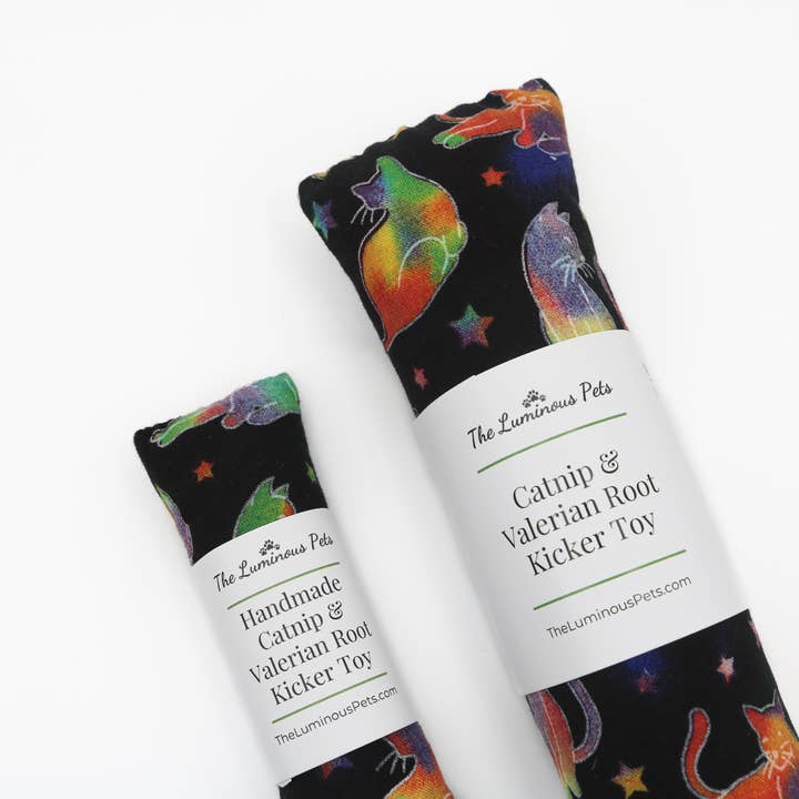 The Luminous Pets - Vendita all'ingrosso Giocattolo - Gatti - Giocattoli per gatti con erba gatta e radice di valeriana | Calciatori per gatti | Gatti cosmici2