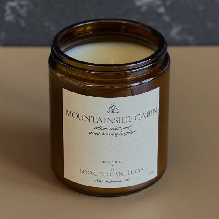 Sojakerze - Berghütte für den Großhandel von Bookend Candle Co.