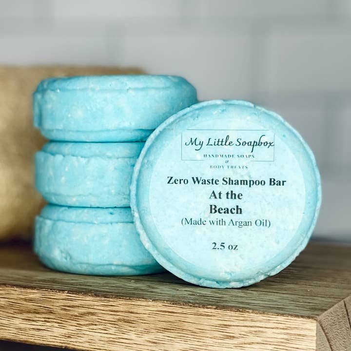 At the Beach Zero Waste Shampoo Bar for wholesale by My Little Soapbox
