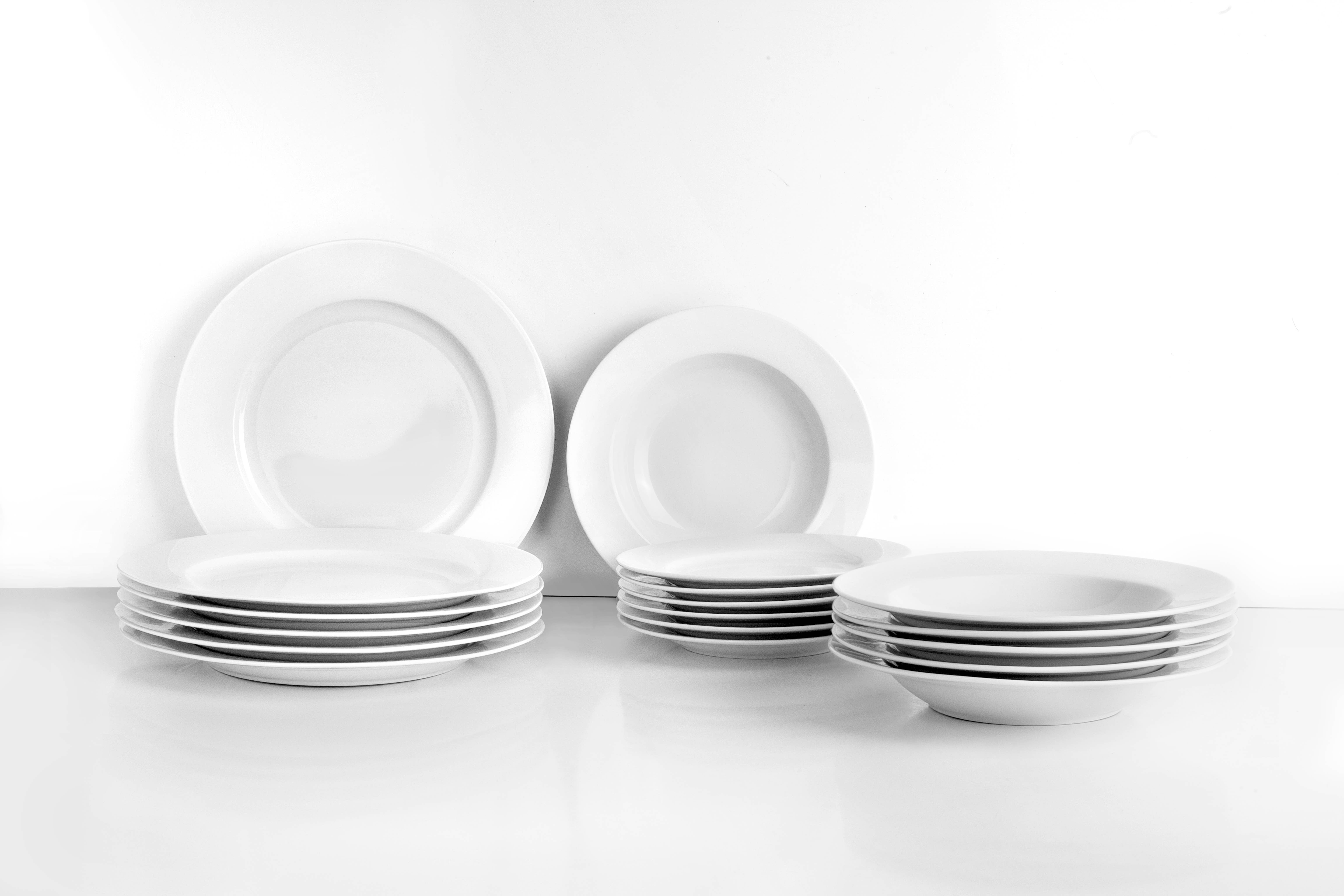 Ibili – Großhandel Essgeschirr-Set – Ibili Castilla Weißes Porzellan-18-teiliges Service für 6 Personen1