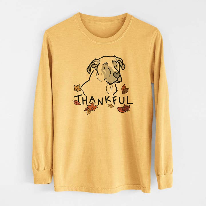 Thankful Mastiff German Shepherd Mix - Tank - Heavyweight 100% Cotton Long Sleeve for wholesale by Inkopious