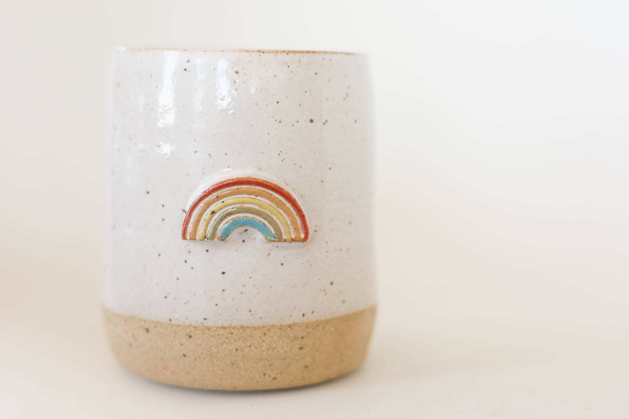 joye made clay – Caneca por atacado – Miss outono* caneca de recuo de polegar de cerâmica arco-íris artesanal*0