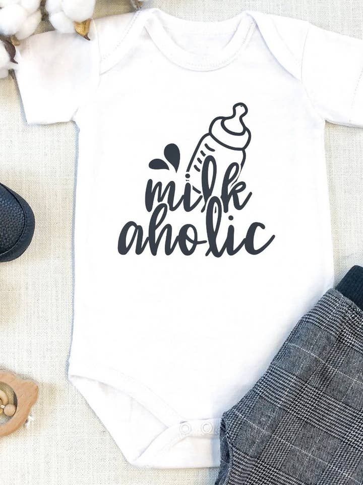 Peach Closet - Wholesale Bodysuit (non-footed) – Baby - Milk-Aholic Bodysuit0