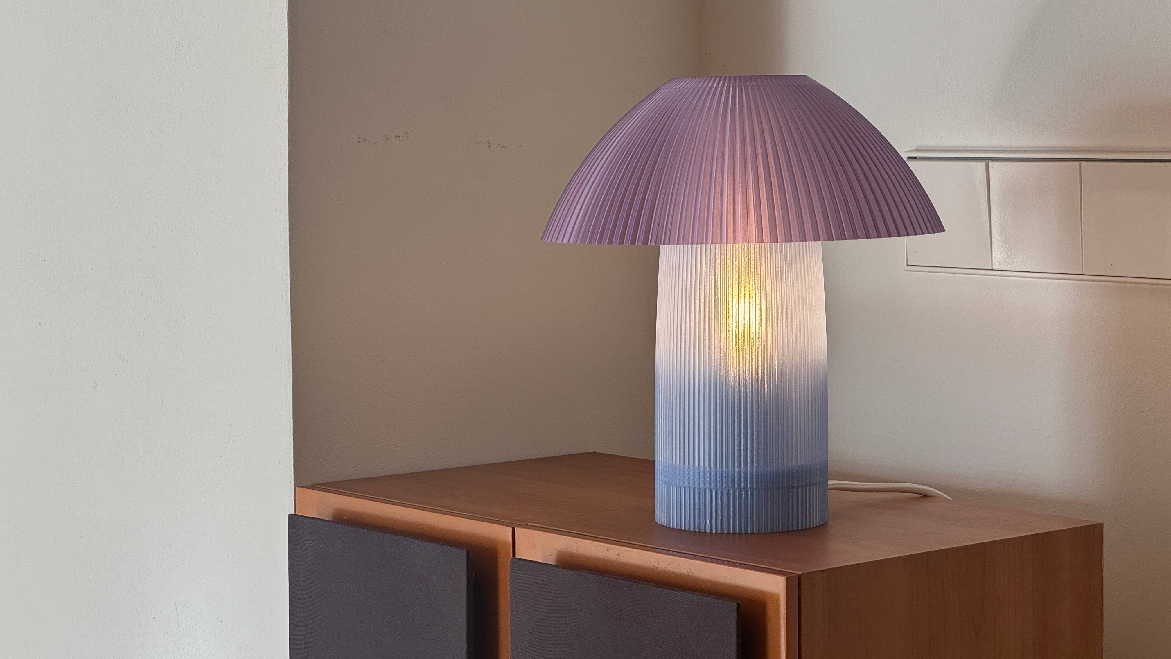 Coast Fig - Vente Lampes d'appoint/de bureau - Lampe de table Champignon (Bleu et Violet)3