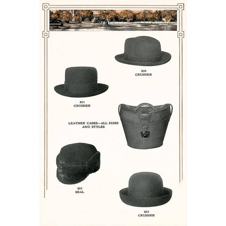 Found Image Press – wholesale Kontorsmateriel/Notecard Set – Gratulationskort FN-391 hattar och hatthållare