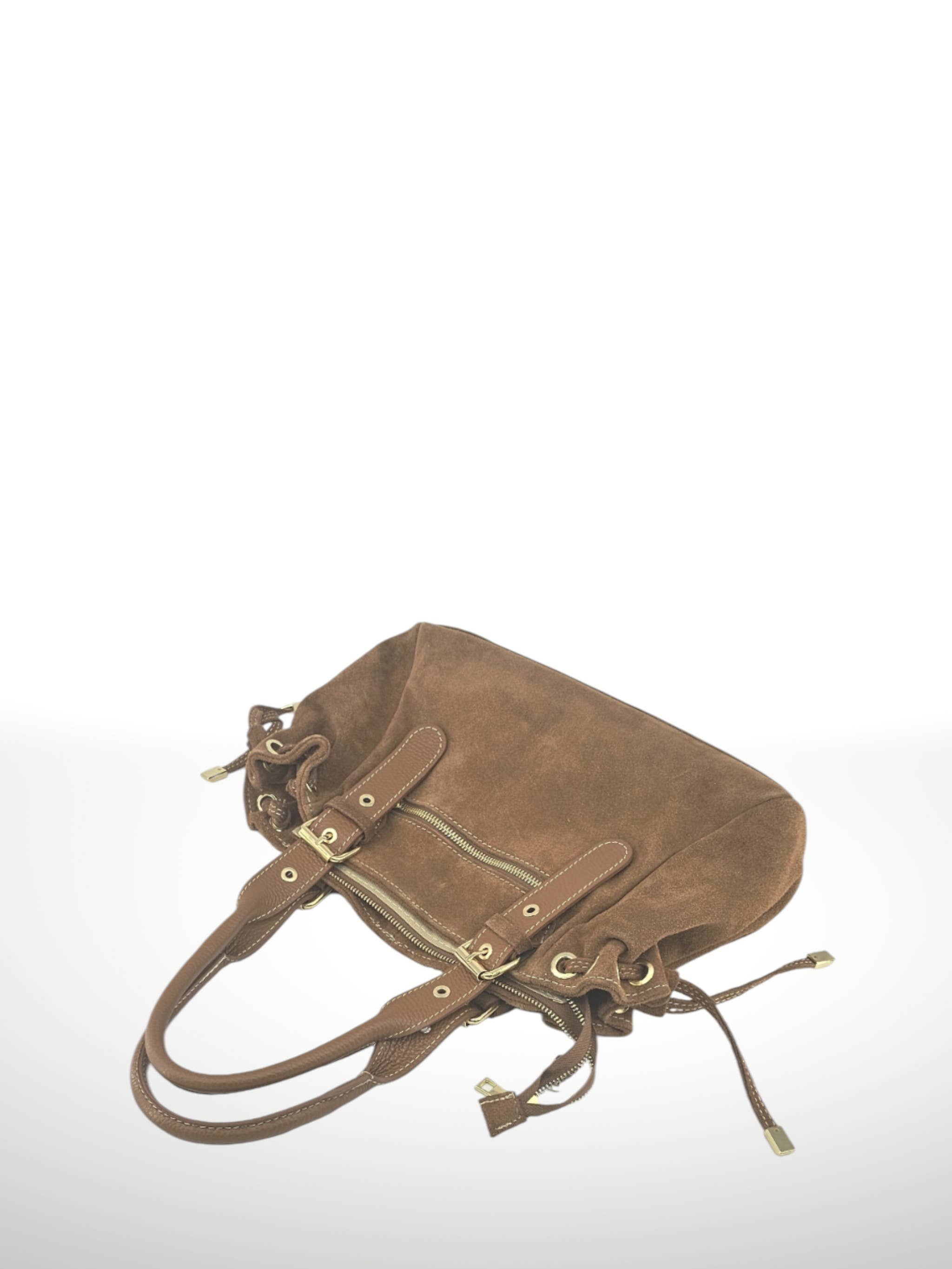 ITALIAN'S LEATHER - Wholesale Shoulder Bag - Women's - Gionatan Suede Leather Bag 25093310