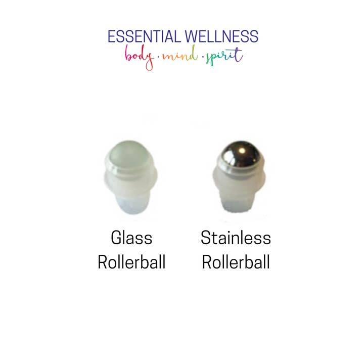 Essential Wellness - Body, Mind, Spirit - Wholesale Essential Oil Roll-On - FROSTED AMBER Glass Roller Bottle 10/5ml with Bamboo Cap1