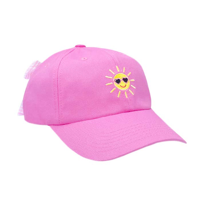 Sun Love Bow Baseball Hat (Youth, Junior) for wholesale by Bits & Bows