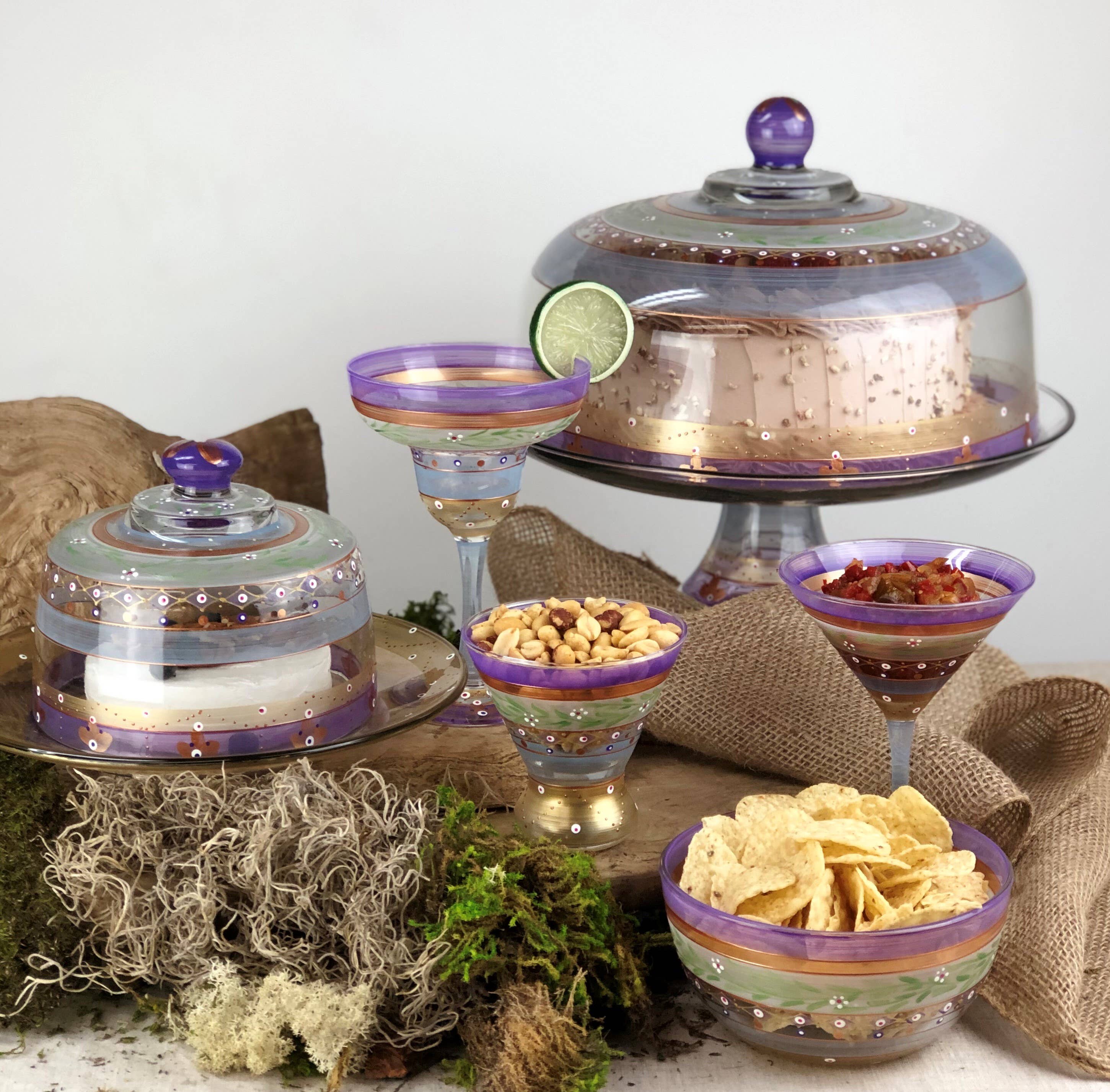 Golden Hill Studio – Engroshandel Pyntetallerken/skål – Marokkansk Mosaic Garland 6" Skål4