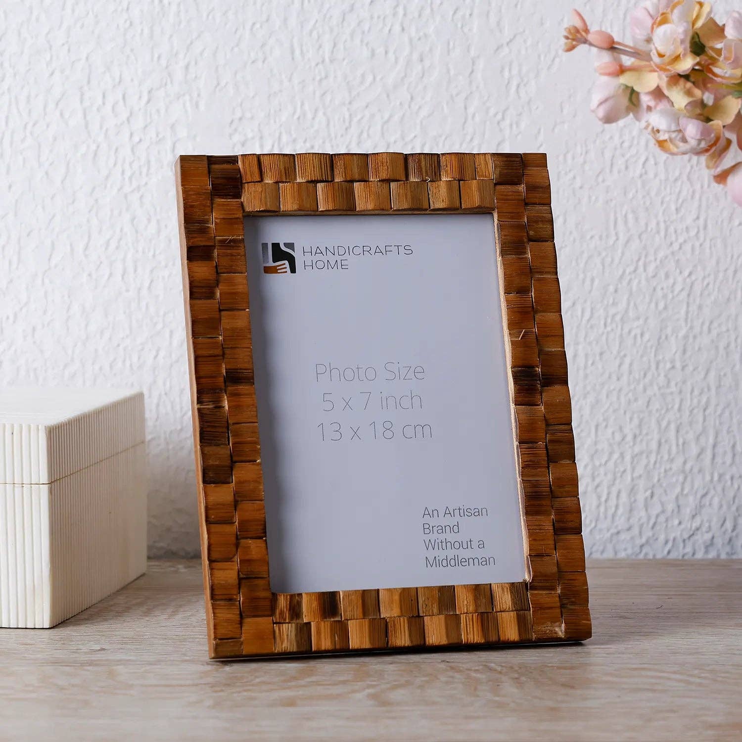 Handicrafts Home - Wholesale Picture Frame - Picture Frame Bamboo Tile Wood Handmade 5x7 - Brown4