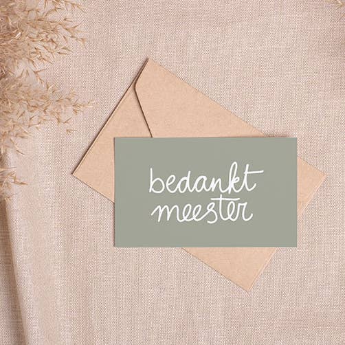 Mini kort | Tak, lærer for engroshandel hos NynkeOntwerpt