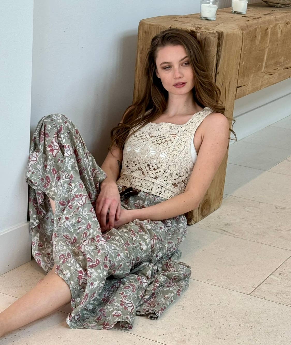 The Fox and The Mermaid - Wholesale Skirt - Women's - Block Printed Cotton Maxi Skirt (Radha)2