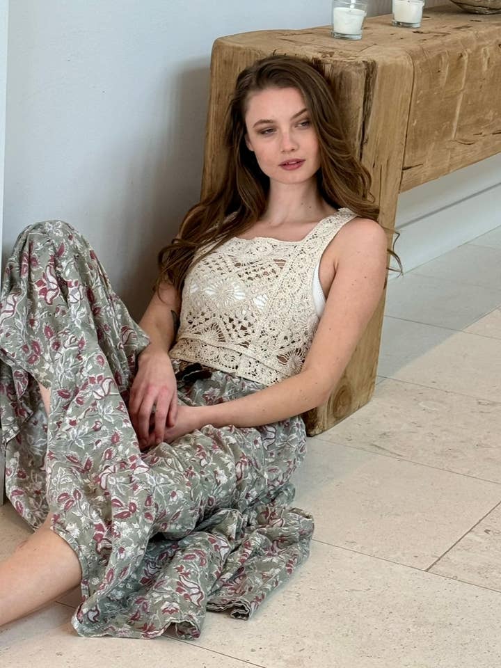 The Fox and The Mermaid - Wholesale Skirt - Women's - Block Printed Cotton Maxi Skirt (Radha)2