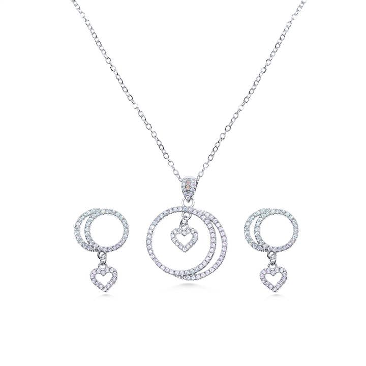 Set collana con cuori eterni per la vendita all'ingrosso da parte di Novadab