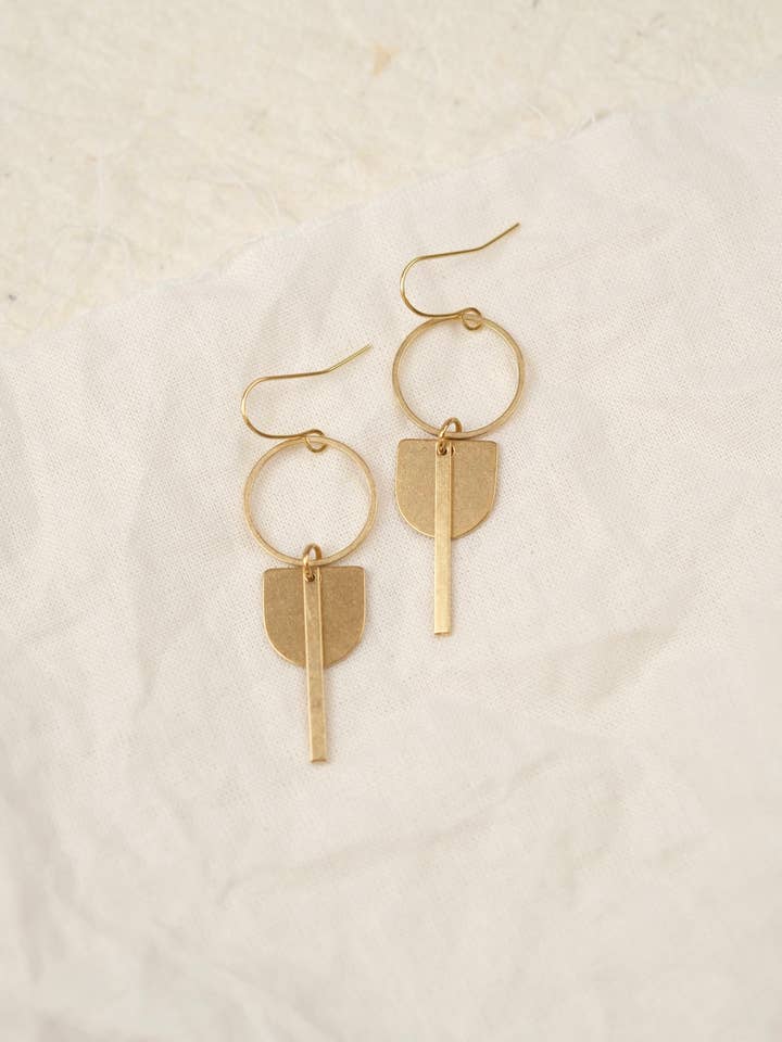 SANTA FEE EARRINGS//Sustainable jewelry, fair, brass for wholesale by BRASSCAKE Jewelry