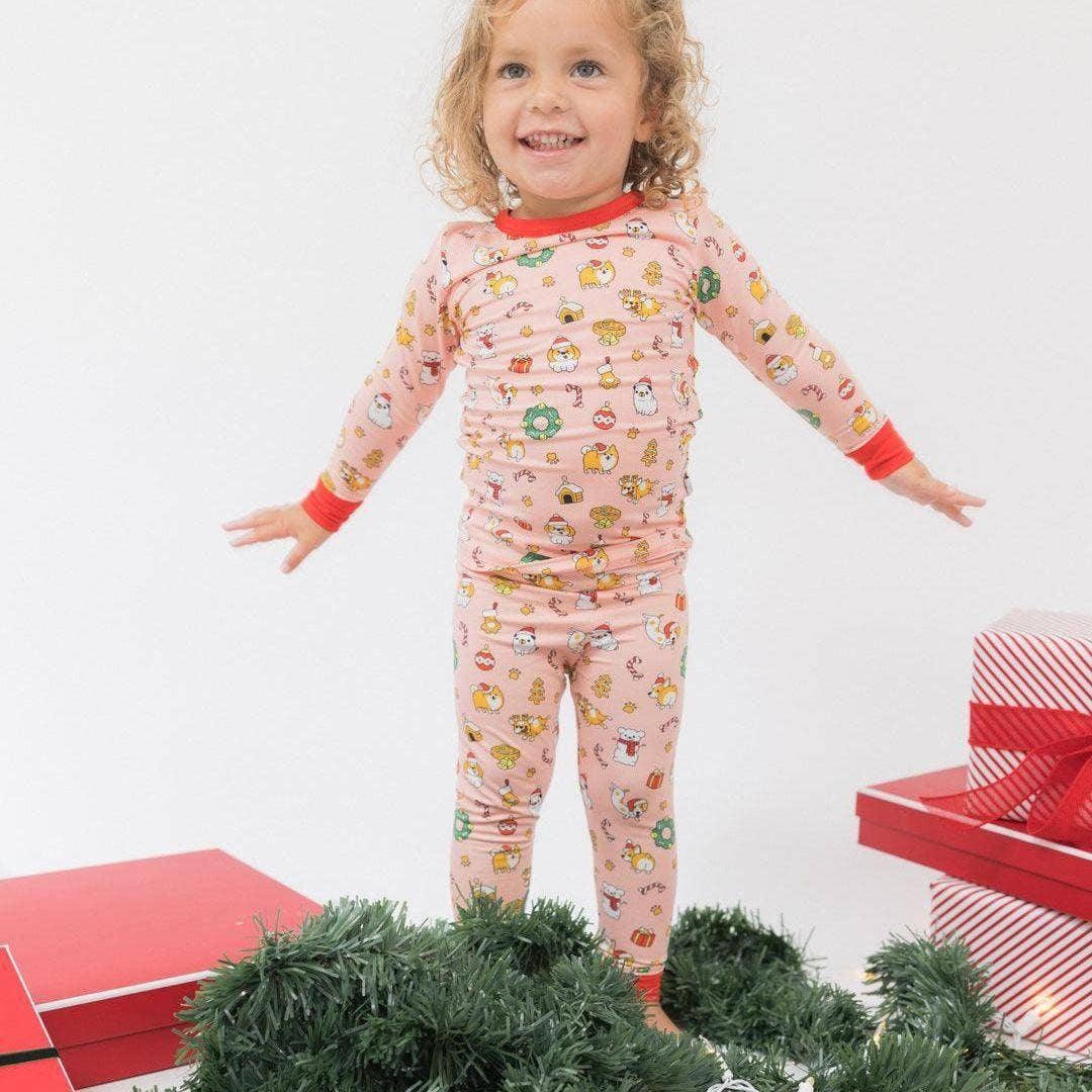 Coconut Pops - Wholesale Sleepwear Set - Kids - The Madison in Christmas Dogs1