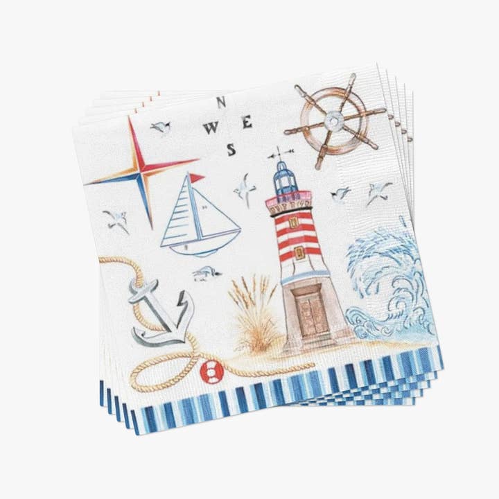 European Excellency – wholesale Disposable plate – Seaside Nautical Paper Plates and Napkins