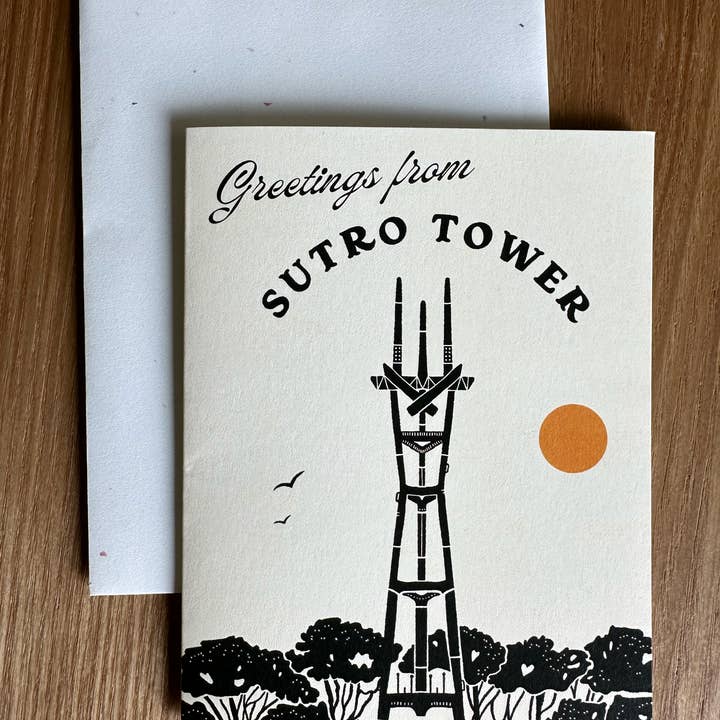 Sutro Tower | Greeting Card for wholesale by Hollis Callas