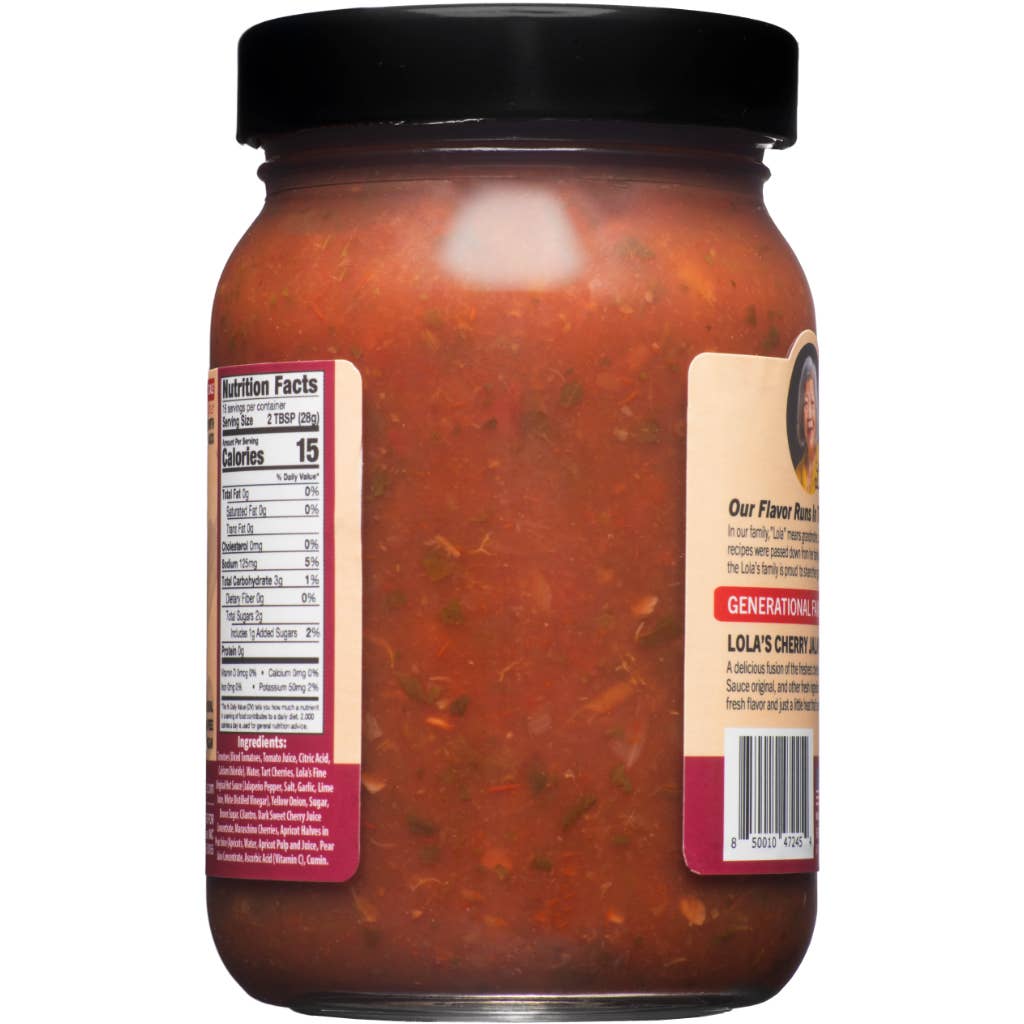 Lola's Fine Hot Sauce - Wholesale Salsa - Cherry Jalapeño Salsa 16 oz - Mild1