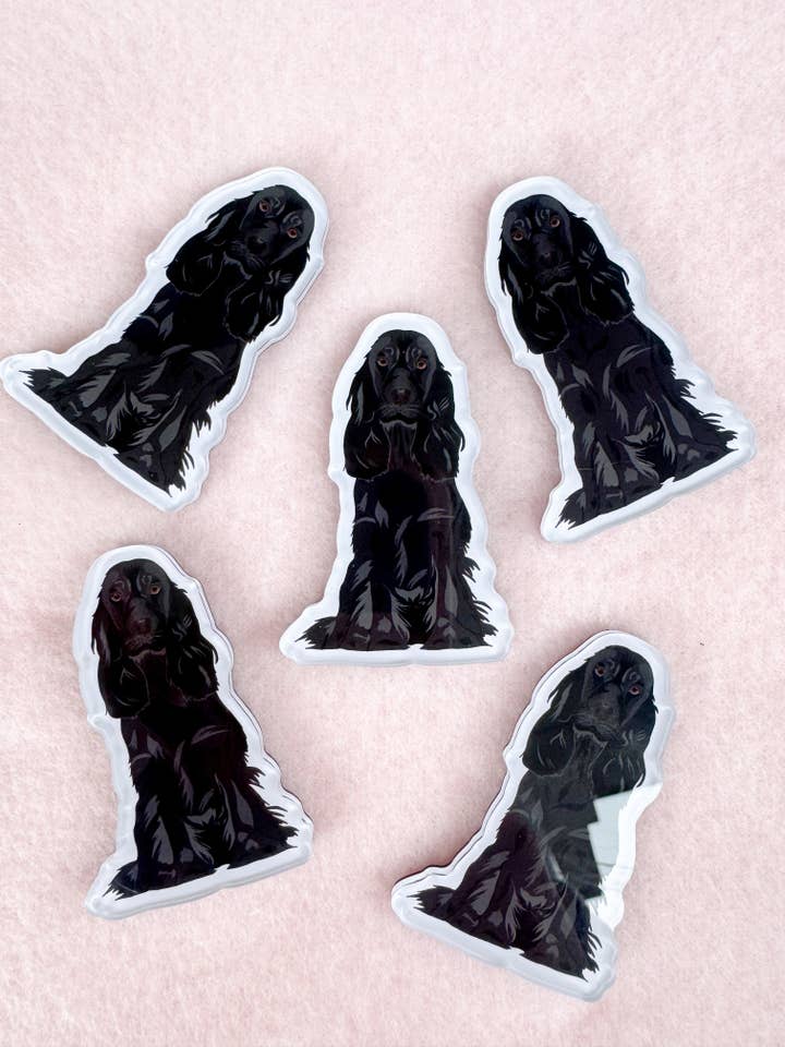 English Cocker Spaniel (black) Magnet for wholesale by Our Cheery Corner