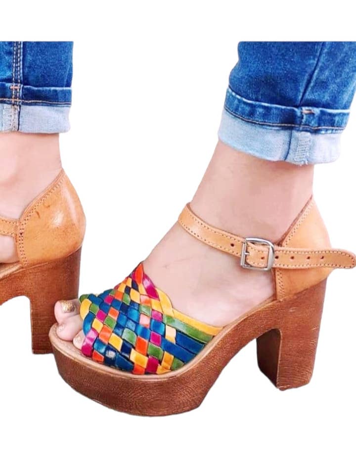 Mexicanske læderhæle Lili for engroshandel hos Cielito Lindo