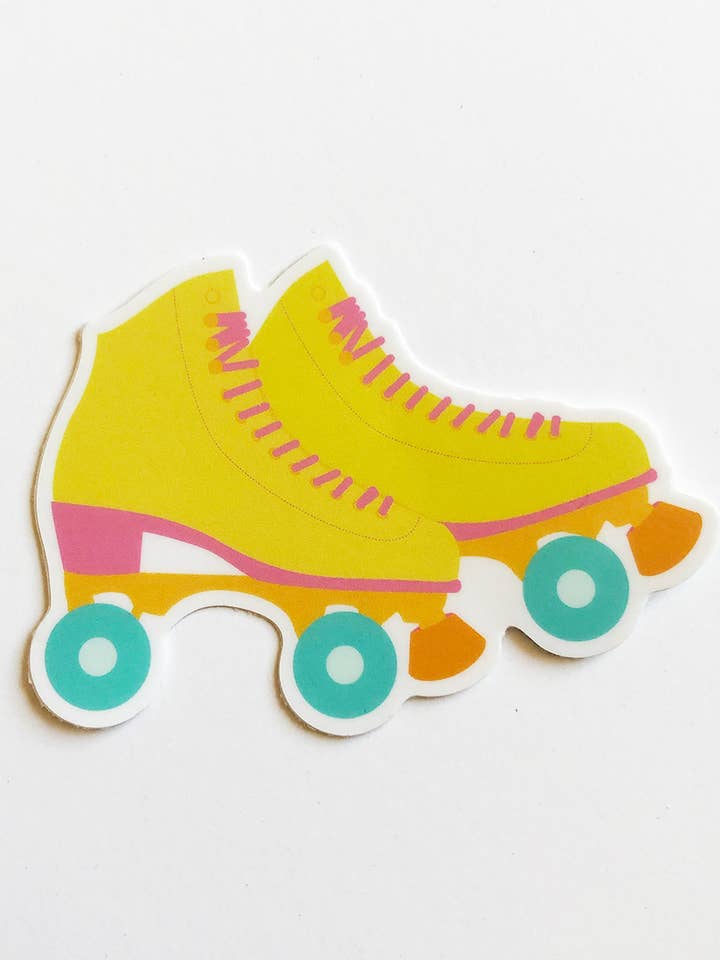 Roller Skate sticker | vinyl waterproof sticker for wholesale by Graphic Anthology Greeting Cards