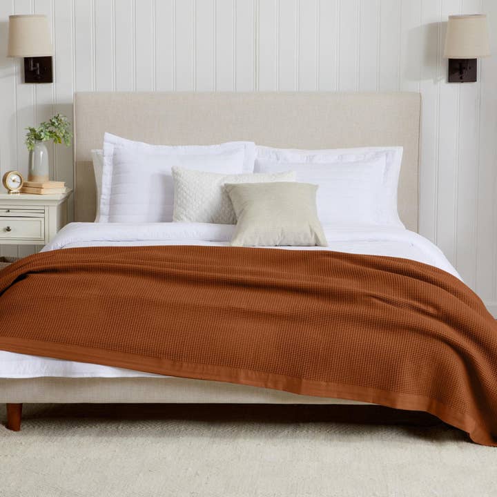BH Collective - Wholesale Bedding Blanket - 100% Cotton Small Waffle Weave Blanket - Hazel Collection29