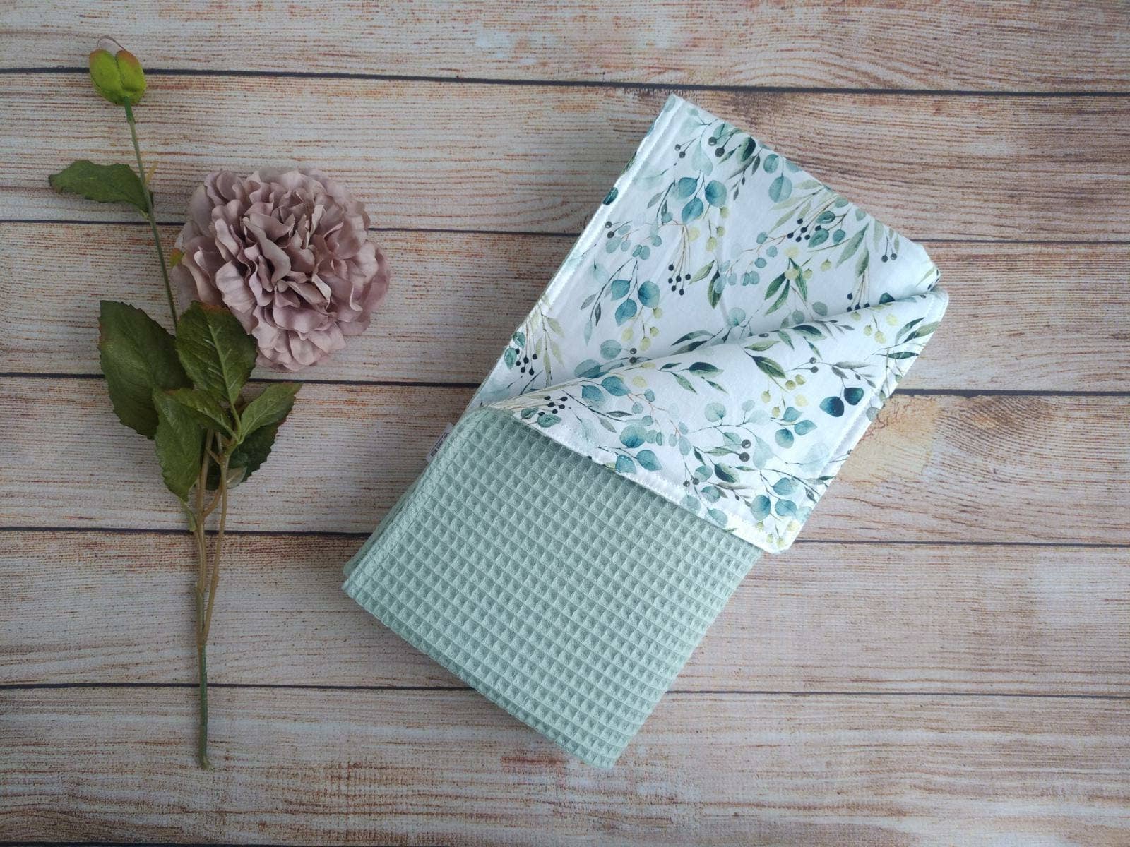 Pastel Baby - Wholesale Bedding Blanket - Kids & Baby - Cotton Waffle Baby Blanket - Eucalyptus and powder mint2