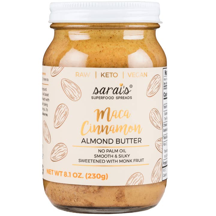 Sarai's Superfood Spreads - Wholesale Nut Butter - Maca Cinnamon Almond Butter0