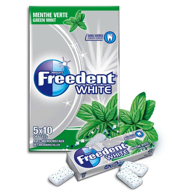 Amuse Bouche – Engroshandel Tyggegummi – FREEDENT WHITE sukkerfri tyggegummi med spearmint0
