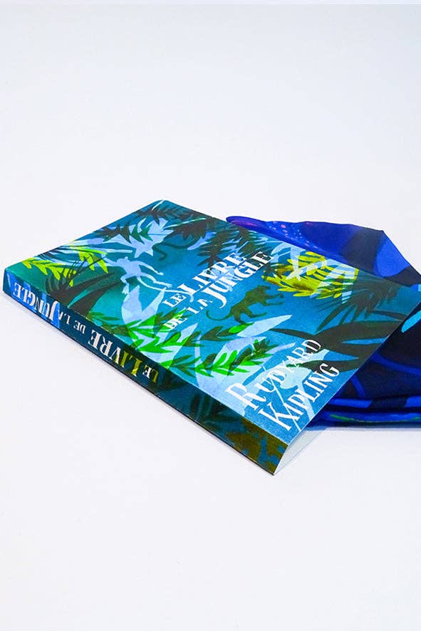 Bleu tango - Wholesale Scarf - Women's - Illustrated Scarf - The Jungle Book4