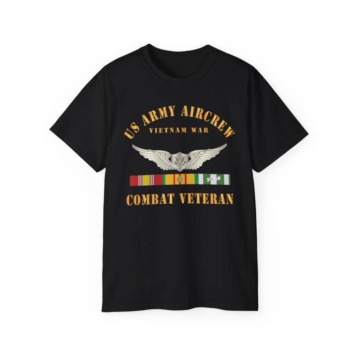 Unisex Ultra Cotton Tee - Army - US Army AirCrew - Air Crew Badge - Vietnam - Combat Veteran VN SVC X 300 for wholesale by MIP