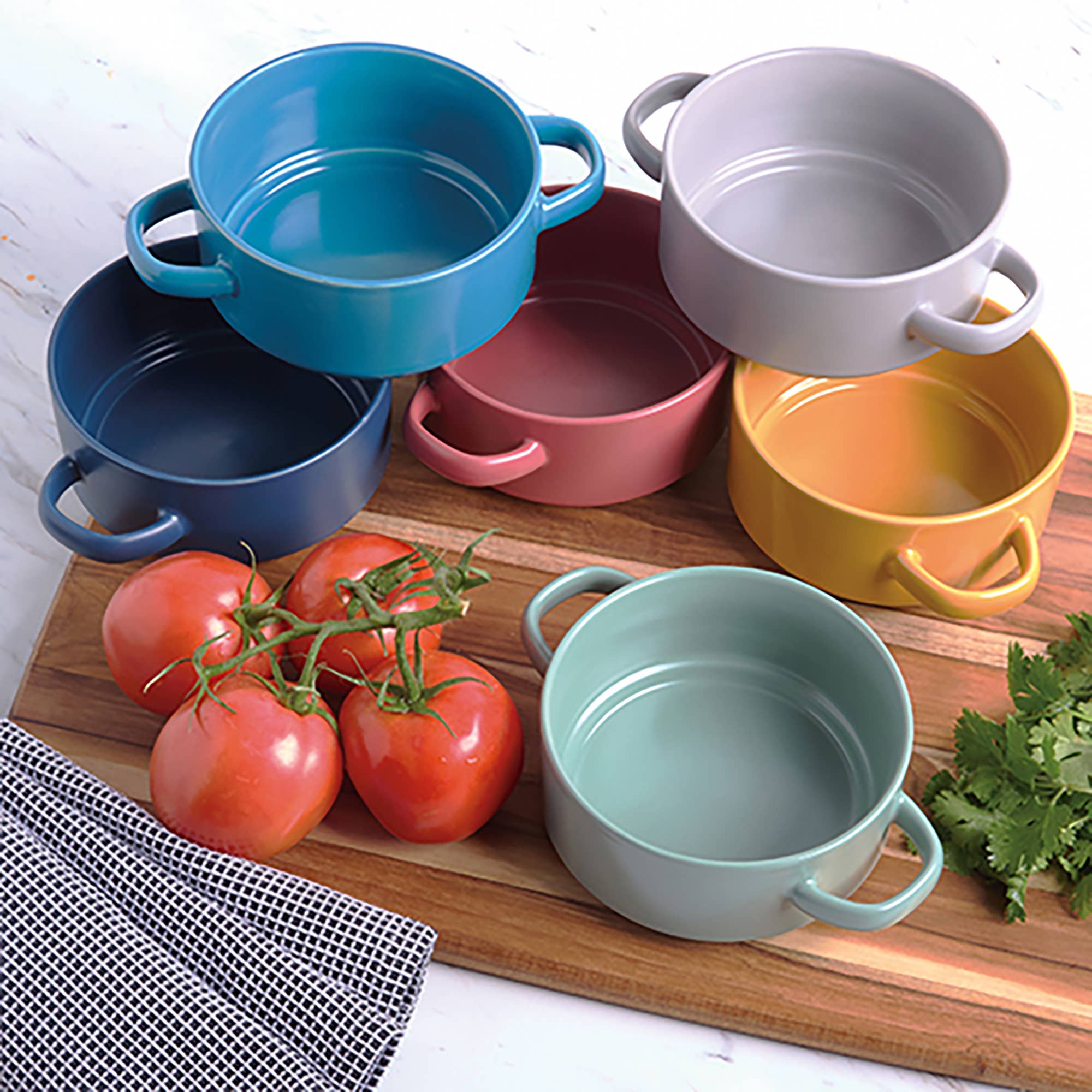 Certified International - Wholesale Baking Dish - Stoneware 22oz Matte Glaze Set of 6 Soup Crocks1