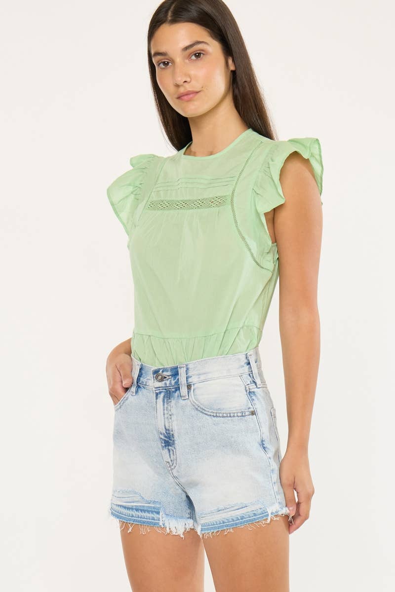 LIGHT OPEN PACK HIGH RISE DENIM SHORTS-KC9268L for wholesale on Faire1