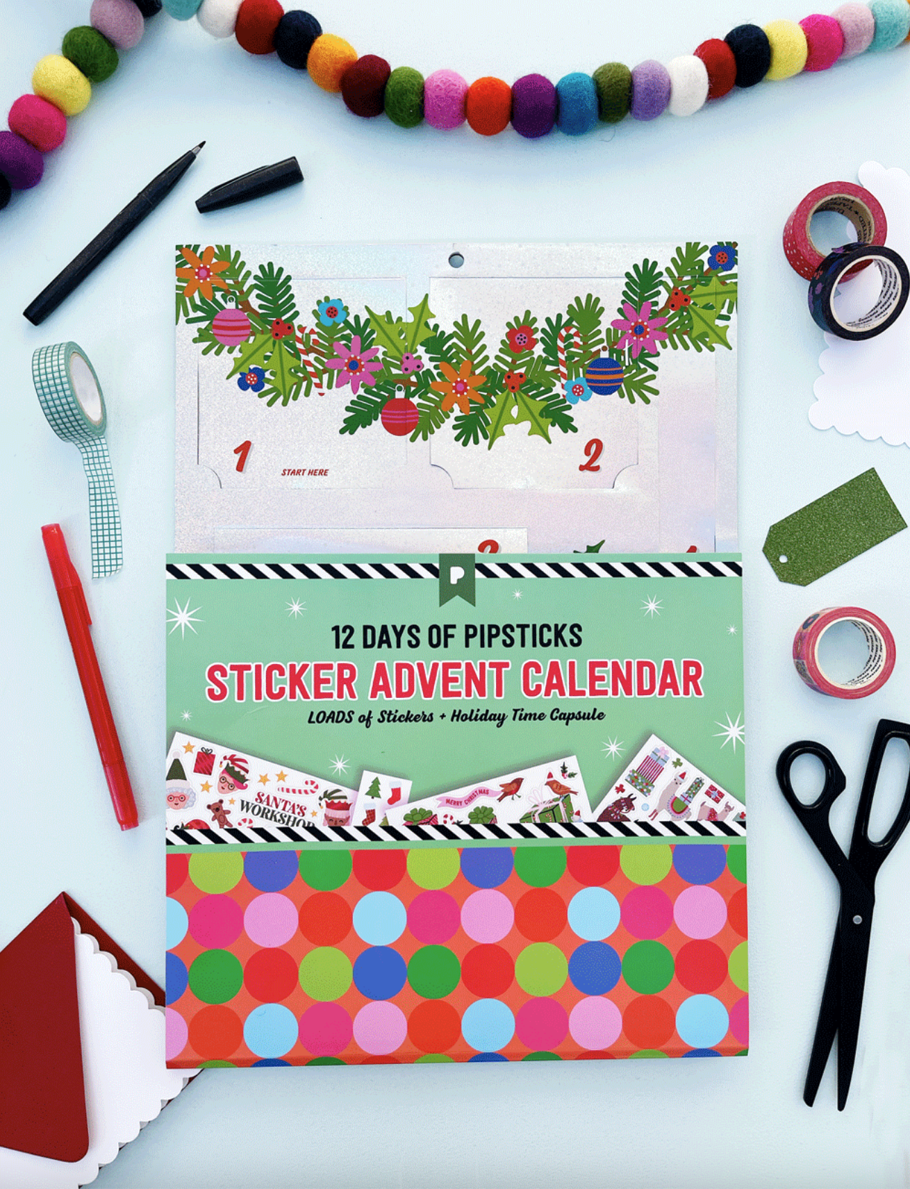Pipsticks - Wholesale Calendar - Merry Christmas Sticker Advent Calendar0